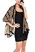DJT Womens Paisley Print Chiffon Beachwear Poncho Bikini Cover Up Top X-Large Black