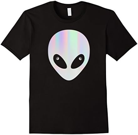 Mens ALIEN HEAD T SHIRT COLORFUL PASTEL Medium Black