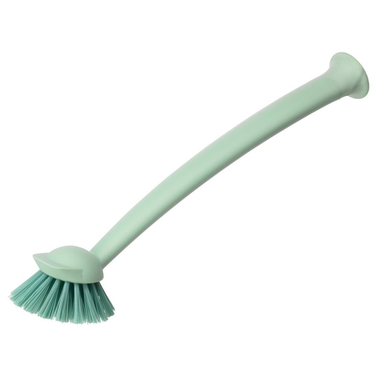 Ikea RINNIG Dish-Washing Brush with Scraper Edge & Suction Cup, Light Green, 904.078.11