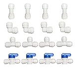 YZM 1/4" OD Quick Connect Push in to Connect Water Tube Fitting (1/4" Quick Connector)