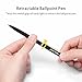 Ace Teah Ballpoint Pen, Stainless Steel Retractable Ballpoint Pens Matte Black Medium Point (1.0mm) Slim Metal Ball Pens Black Ink Gift for Men Women Business Office Supplies - 5 Count