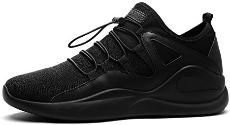 CJZHE Men's Casual Net Shoes Non-Slip Breathable Sports Men's Shoes Outdoor Basketball Shoes (9 B (M) US, Black)