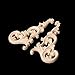 BloomingJS 1 Pair Wood Carved Corner Onlay Applique Frame Decor Furniture Unpainted Home