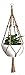 6 Legs Macrame Natural Jute and Cotton Plant Hanger & Holder and Metal Ring, 51-inches Length (Without The White Pot and Plant) (Jute) (Brown-Jute)