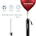 E-PRANCE Mini Bike Pump - Hand Air Pump for Bike Tires and Balls, Presta & Schrader Valve, No Valve Changing Needed, 130 PSI/ 9 Bar, Portable Bike Pump with Ball Needle Kit Included