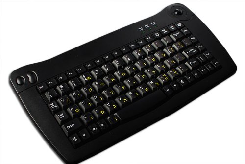 HEBREW-ENGLISH NON-TRANSPARENT KEYBOARD STICKER ON BLACK BACKGROUND