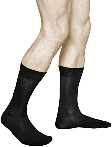 Vitsocks BAMBOO Socks Men (3x PACK) Black Soft Breathable Comfortable Mid-Calf