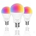 Smart Bulb Wifi Led Bulb E26 A19 7W 600LM Multicolored RGB CCT Smart Light Bulb Works with Amazon Alexa and Google Home No Hub Required 60W Equivalent 3 Pack  