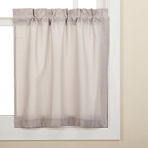 LORRAINE HOME FASHIONS Ribcord Window Curtain Tier, 54