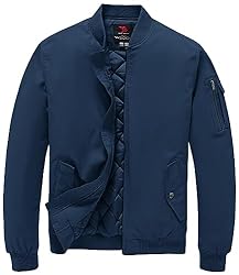 BGOWATU Men's Jacket Windproof Quilted Bomber