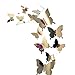 WILLTOO Wall Stickers Decal Butterflies 3D Mirror Wall Art Home Decors
