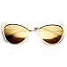 zeroUV - Womens Fashion Full Metal Color Mirrored Lens Cat Eye Sunglasses