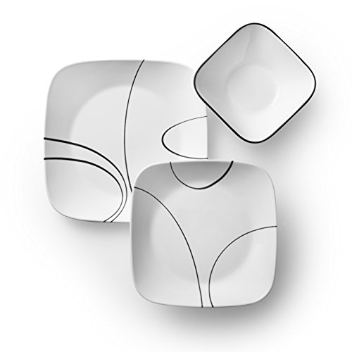 Corelle 18Piece Service for 6 Dinnerware Set, Triple Layer Glass and