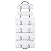 mDesign Steel Wall Mount Towel Rack with 6 Compartments - Towel Holder and Towel Storage Shelf Organizer for Bathroom, Powder Room - Bronze