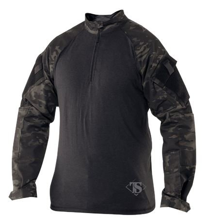 TRU-SPEC Combat Shirt, Multicam Black, Small Regular