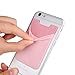Phone Wallet, ARKTEK Stick On Cell Phone Wallet Case Adhesive Lycra Spandex Credit Card Earphone Holder (Pink)