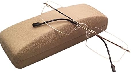 Haodasi Men and women Rimless Eyewear Frameless Reading glasses stainless steel Lightweight Eyeglasses 1.5 2.0 2.5 3.0