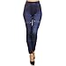Women Fashion Jeggings Jean Look Printed Leggings Pants Stretchy Skinny Slim S-L