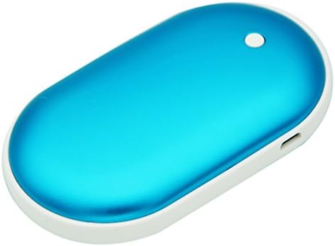 Joysoul Rechargeable Double-sided Hand Warmer 5200mAH Power Bank Portable Pocket Hand Heater USB Mobile External Back up Battery Charger (blue)