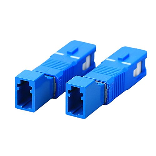 FTTH Optical Equipment Tool LC Female to SC Male Hybrid Flange Singlemode 9/125 SM Optical Fiber Adapter Connector for Digital Communication