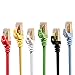 Cat 7 Ethernet Cable 1 ft 6 Pack (Highest Speed Cable) Cat7 Flat Shielded Ethernet Patch Cables - Internet Cable for Modem, Router, LAN, Computer - Compatible with Cat 5e, Cat 6 Network primary