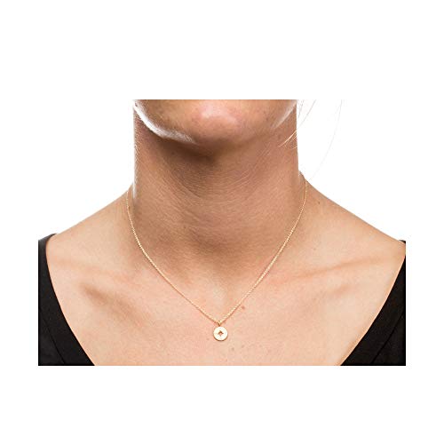 QXFQJT Sun Y Necklace Friendship Anchor Unicorn Elephant Flower Pendant Chain Necklace with Meaning Card (Compass) - Thumbnail 2