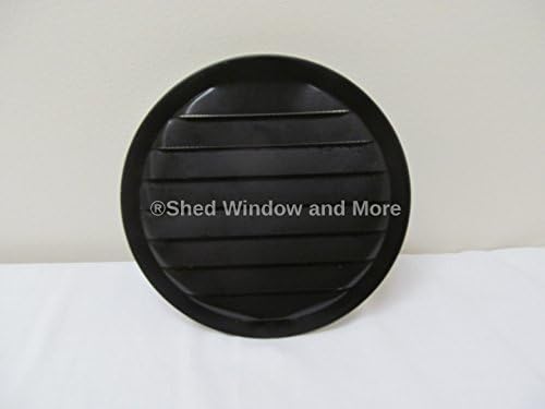 Aluminum 6" Vent Black w/Screen Shed Vents, Chicken Coop Vents, Playhouses