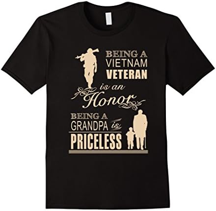 Men's BEING A GRANDPA VIET NAM VETERAN SHIRT XL Black