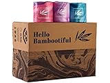Bim Bam Boo 2ply Toilet Paper | Hypoallergenic Bamboo Embossed Formula for Sensitive Skin | 24 Rolls, 295-Sheets per Roll | Plastic-Free