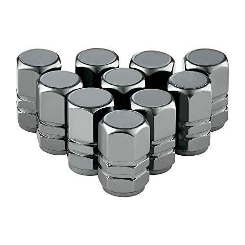 image for Valve-Loc Tire Valve Caps (10-Pack) Heavy-Duty Stem Covers | Dustproof