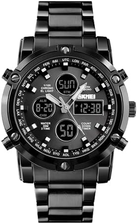 SKMEI Mens Wrist Watch, Waterproof Military Analog Digital Watches