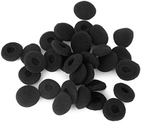 12 Pack Foam Earbud Earpad Ear Bud Pad Replacement Sponge Covers for Earphone, MP3 MP4 Ipod Iphone Itouch Ipad Headsets (Black)