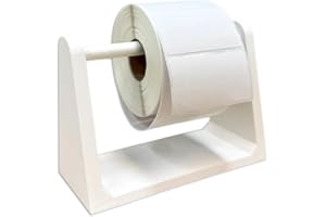 Label Holder for Rolls & Stickers, Thermal Label Holder for Desktop Label Printer, Sticker Dispenser for Shipping, Accessory 