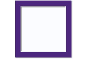 ALLWORLD FRAMING 12x12 Matting for 10x10 Photograph or Artwork 4-Ply Bevel Cut Acid Free Matboard for Picture framing (Dark Purple)