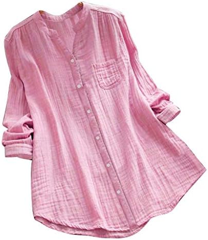 Womens Clothes Sale, HARRYSTORE Fashion Work Office Baggy Shirt Women Stand Collar Long Sleeve Vintage Elegant Casual Loose Tunic Tops T Shirt Blouse