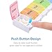DANYING Large 7 Day Pill Organizer, Push Button Weekly Pill Box, Vitamin Pill Case, Pill Container
