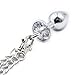 SM Sexy Handcuffs with Anal Plug for Female – Long Chains Stainless Steel Wrist Restraints Cuffs – Fetish Adult Sex Toys for Couples and Lover,Silverthumb 4