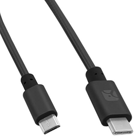 USB Type-C-to-MicroUSB OTG Cable 6" black, for connecting Camera/DAC/Media Player/Game Controller/Portable Hard drive/MIDI to Smartphone/Tablet/Computers