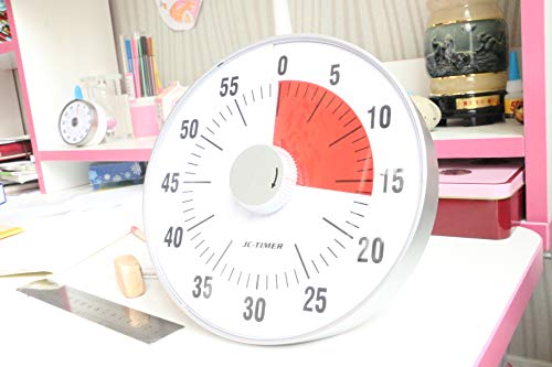 Electric Countdown Timer, Quiet Timer, 60 Minute Visual Analog Timer, Silent Time Timer, Large Timer Magnetic Classroom Clock 7.5 Inch, Countdown Clock For Presentation Teachers Meeting Office - Thumbnail 2