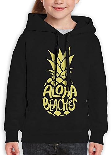 Aloha Beaches Pineapple Gym Youth Pullover Hood Girls Boys Hooded Sweatshirt S Performance Hoodies