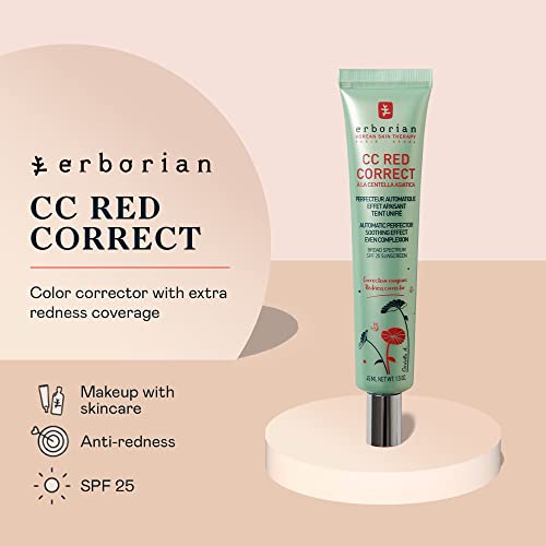 Erborian Color Correcting CC Cream with Centella Asiatica, Red Correct