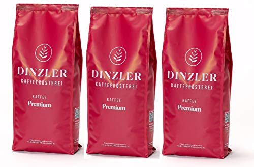 Dinzler Kaffeerösterei - Kaffee Premium - Kaffee | ganze Kaffeebohnen | kräftige Frühstückskaffee | wenig Säure | 3kg…