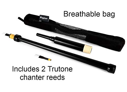 Trutone Long Bagpipe Practice Chanter, Breathable Case and Reed Tube with 2 Quality Reeds Bundle