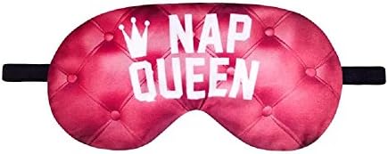 Fanned Nap Queen eye mask,Sleep Mask,Eye Mask,Fanned Skin-Friendly Pure Natural Silk Fabric and Pure Cotton Filled Sleeping Mask with Ear Plug and Ajustable Comfortable Strap