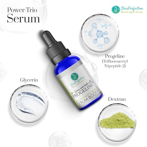 Skin Perfection Firming Serum Booster with Progeline Peptide Repair Serum Neck and Face Progeline Cream Upgrade Trifluoroacetyl Tripeptide-2 Anti-aging Diy .5 Fl Oz