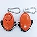 Orange Mini Loud Personal Staff Panic Rape Attack Safety Security Keyring Keychain Alarm with Torch 140DB