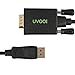 DisplayPort to VGA Cable 6ft,UVOOI Display Port DP to VGA Cable Male to Male Adapter - Gold Plated
