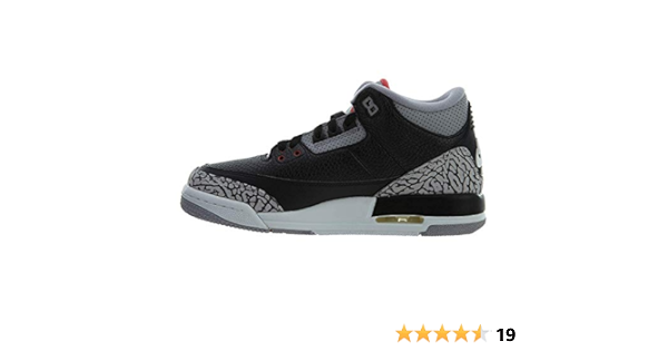 Amazon.com: Nike Jordan Retro 3 OG negro/cemento negro/fuego red-cement  gris (Big Kid) : Jordan: Ropa, Zapatos y Joyería
