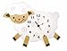 Trend Lab Baby Barnyard Lamb Shaped Wall Clock, Cream