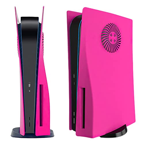 Faceplate Cover Shell for PS5 Disc Edition Console Face Plates, Accessories Compatible with Playstation 5 Protective Replacement Panels (Pink)